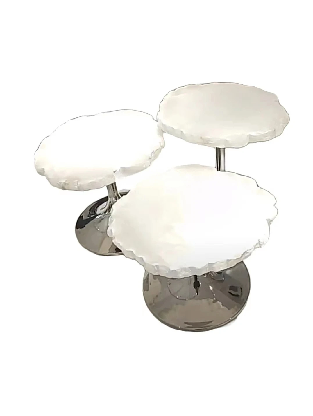 

Необычный приставной столик специальной формы, дизайнерская гостиная, роскошный лепестковый каменный светильник, роскошный высококачественный журнальный столик, комбинация