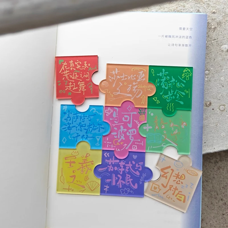 Custom 9pcs Puzzle Fridge Magnet Made from Picture Personalized Jigsaw 3mm Acrylic Interlocking No DIY Work Ready to Display