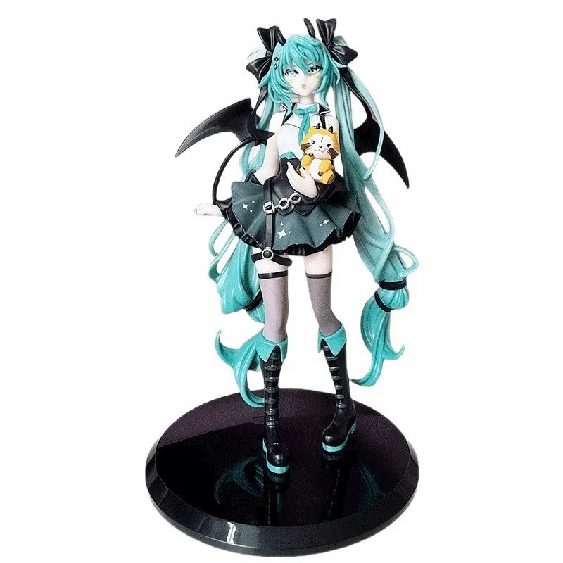 

Anime 19CM Hatsune Miku Little devil raccoon Kawaii Action Figure PVC Doll Model Figure Toys Desktop Decoration Holiday Gifts
