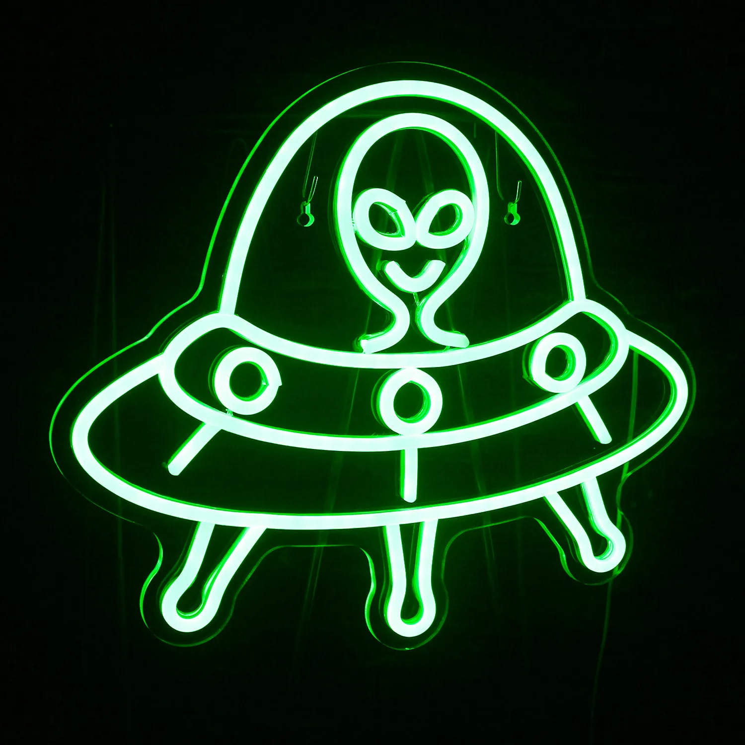 Imagem -02 - Ufo Alienígena Nave Espacial Led Neon Luz Sinais Luzes de Néon Quarto Parede Crianças Amantes Astronomia Escola Museu Ciência Decoração Lâmpadas