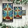 American Flag-Christian Cross Christmas Flag Rejoice For Unto Us A Savior Is Born Flag MLN4029F, Garden Flag (11.5