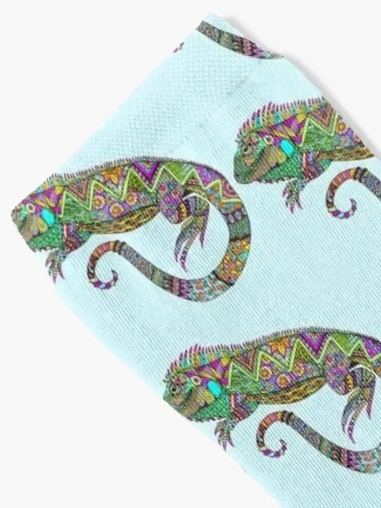 Electric Iguana Socks christmas stocking cartoon winter gifts Socks For Girls Men's