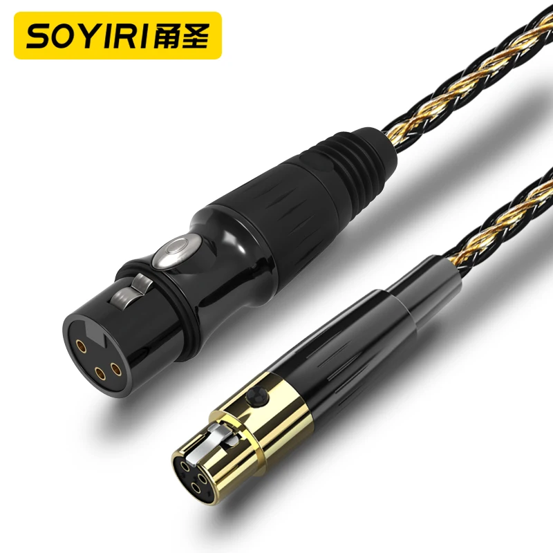 SOYIRI mini XLR female to XLR female head waist bag win MX1 Meisheng T9S Meiyin P600 Lenovo JBL48V sound card audio cable