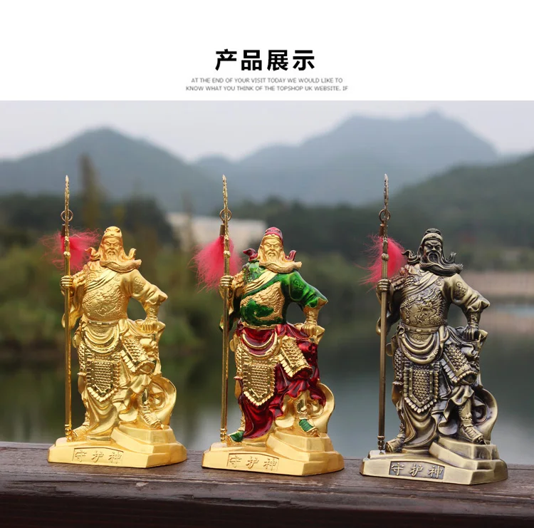 TOP COOL -HOME OFFICE SHOP CAR Money Drawing Martial God of wealth Guan gong Guan di FENG SHUI statue-Safe Talisman Protection