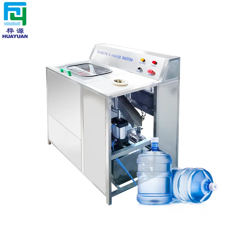 Semi-Automatic 5-Gallon Water Bottle Washer with PLC Pump Motor for Beverage Processing