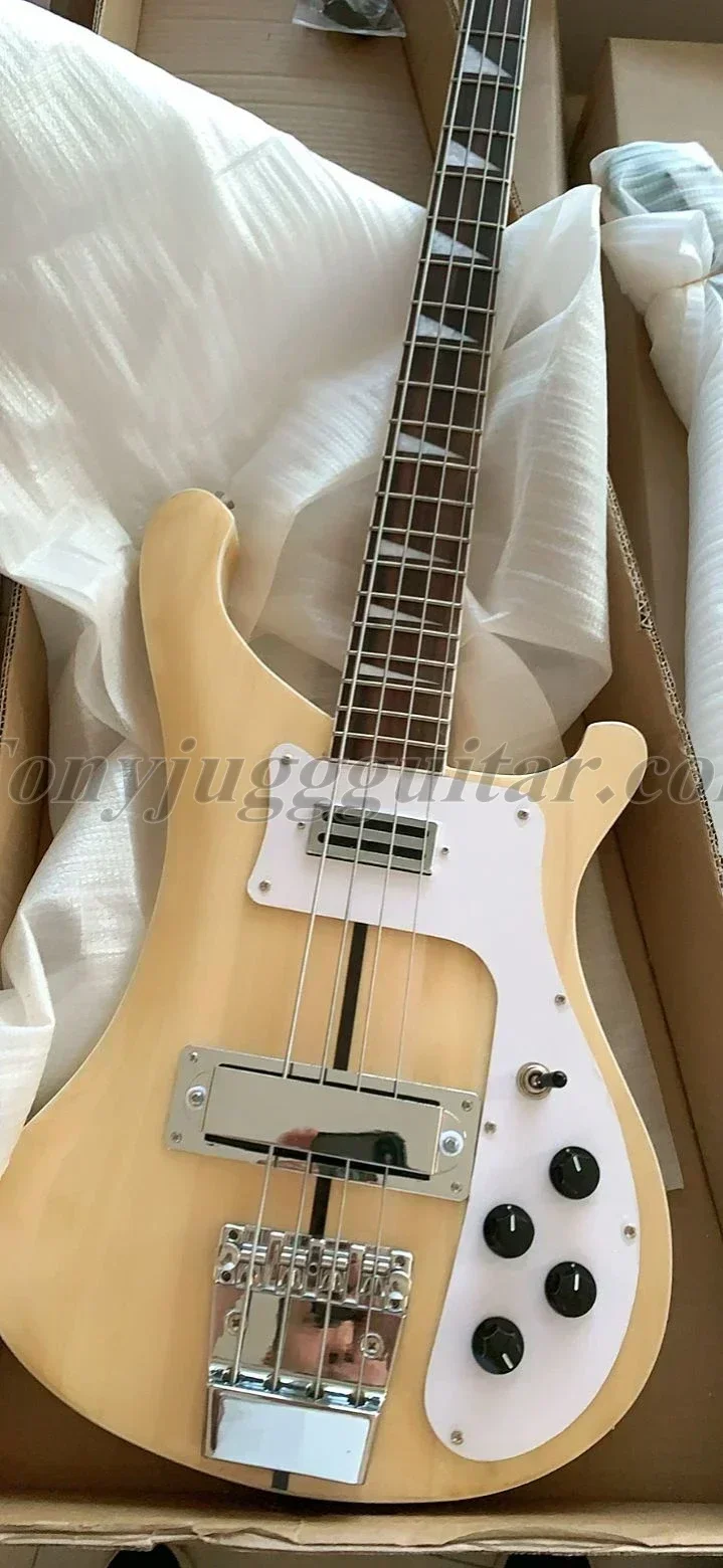 Custom shop Promiton! 4 Strings Natural 4003 Electric Bass Guitar Chrome Hardware, Triangle MOP Inlay, Rosewood Fingerboard