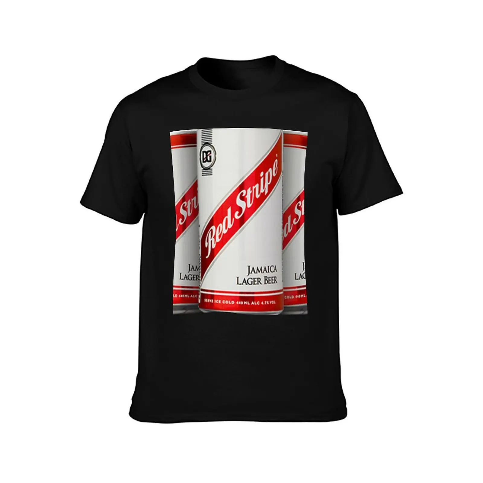 Red Stripe Three Lager Cans T-Shirt aesthetic clothes tops fitted t shirts for men