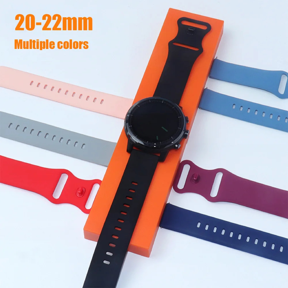 スポーツ時計バンド Samsung Galaxy Watch 7-FE-6-5-pro-4-Classic/active 2 シリコーン 22 ミリメートル 20 ミリメートルブレスレット Huawei GT 4-3-2e-pro ストラップ