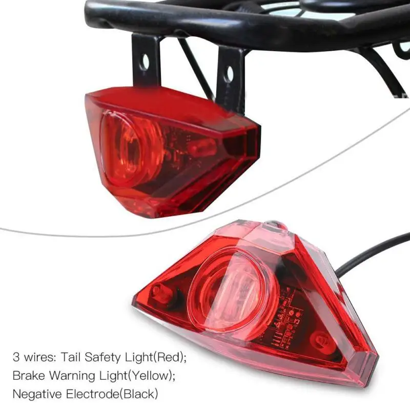 

Bright and Waterproof LED Electric Bike Scooter Rear Tail Safety Light Ebike Brake Lamp Long lasting Performance