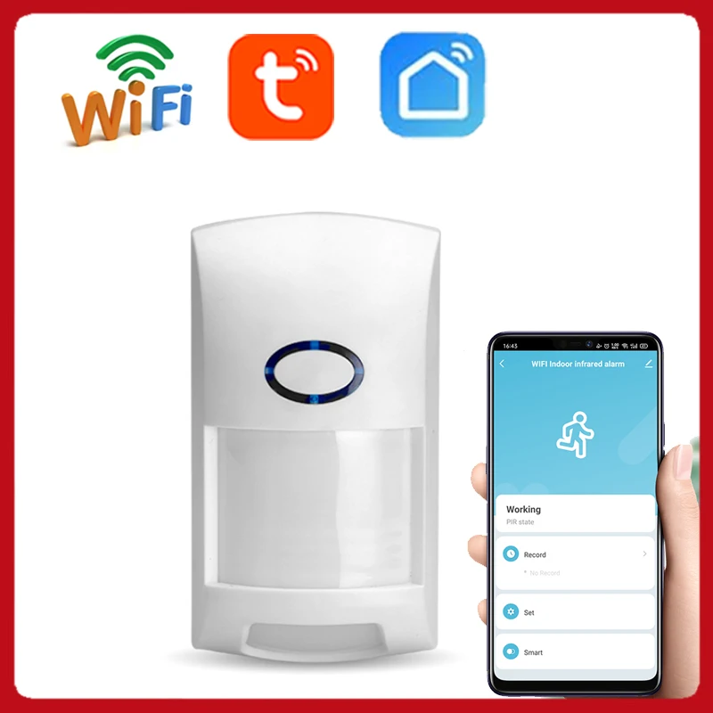 Tuya WIFI PIR Motion Sensor Wireless Infrared Detector Security Burglar Alarm Sensor less than 25Kg Pet immune Smart life APP