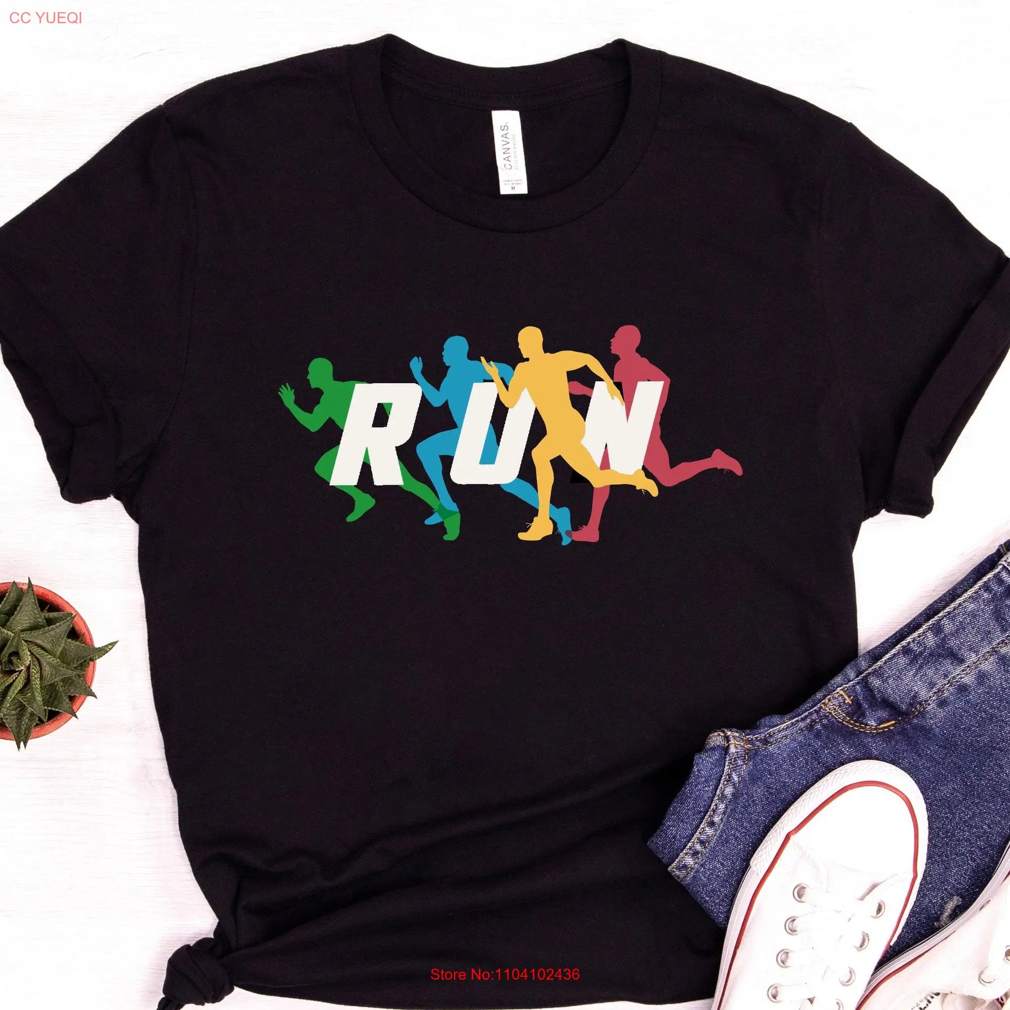 Run T Shirt Running WorkouT Marathon Sports Runner For Walking long or short sleeves