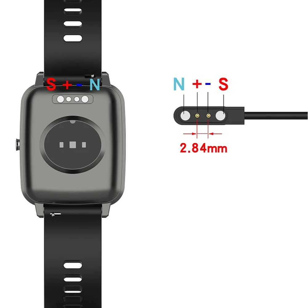 ID205L ساعة شاحن الحبل USB شحن سريع كابل ل Blackview R3 / R3 برو/X2/X1/ Uwatch 3/Uwatch Ufit/ GT المغناطيسي