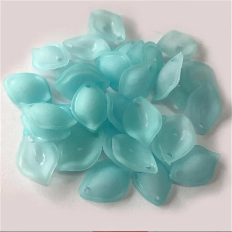 50Pcs/Lot New Leaves Torus 19MM Acrylic Flower Beads Petals Charm Connectors Diy Earrings hair Jewelry Making Resin Acessories