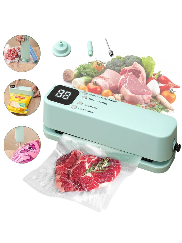 Scelleuse sous vide Portable Mini scelleuse alimentaire USB Rechargeable sans fil emballage alimentaire sacs en plastique Machine de scellage sous vide automatique