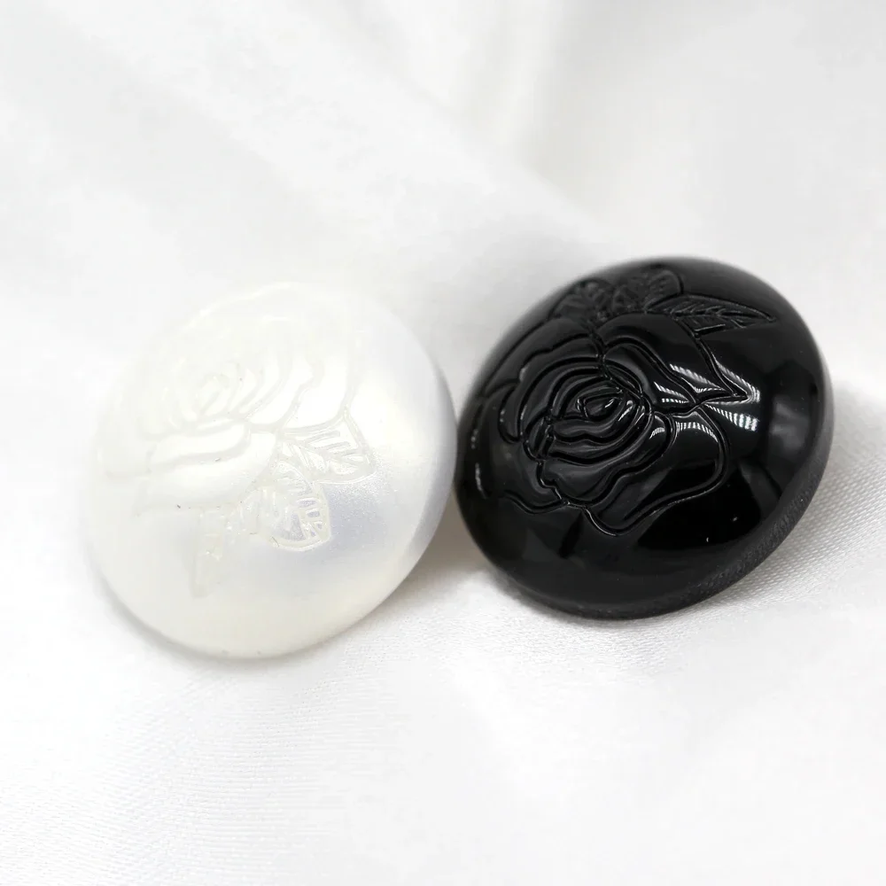 DOTOLLE 6Pcs/set Rose Carved Metal Shank Buttons For Clothing Retro Coat Suit Cardigan Winter DIY Crafts Sewing Accessories