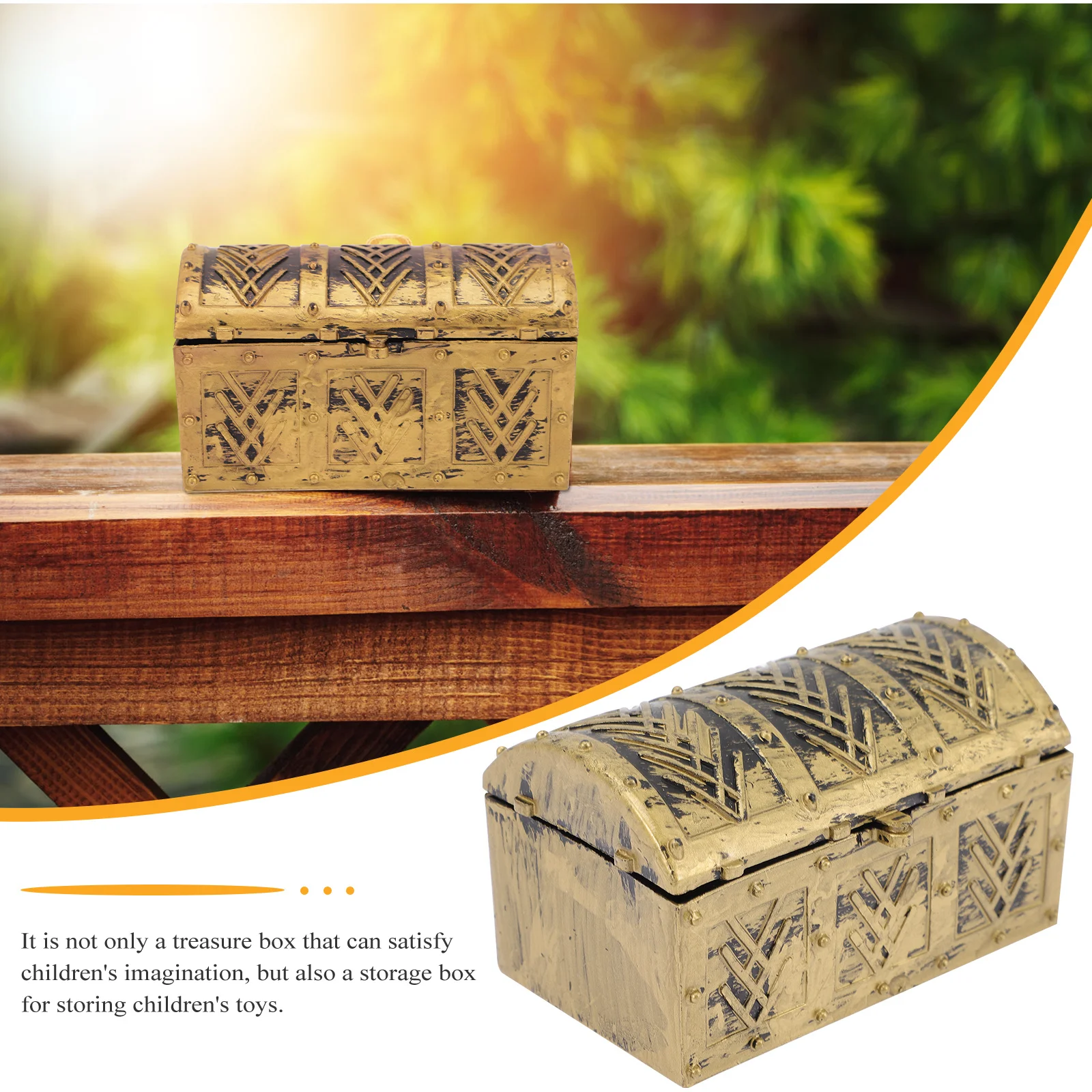 

4Pcs Pirate Treasure Chests Vintage Mini Plastic Storage Boxes Retro Pirate Box Kids Treasure Chest Party Favors Prizes