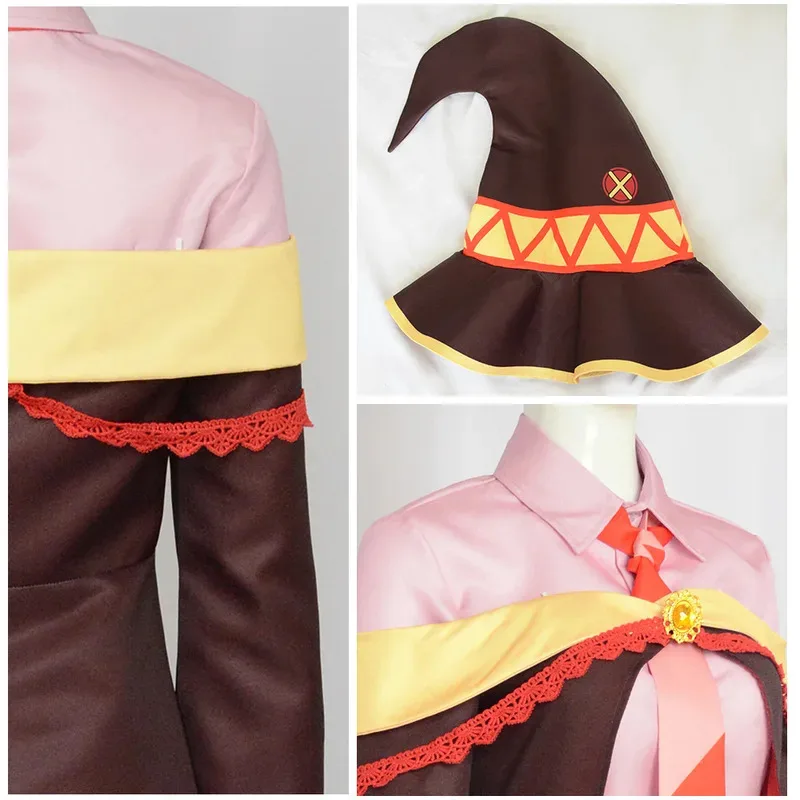 Halloween KonoSuba Megumin Umhang Kleid Uniform Anzug Outfit Gottes Segen für diese wunderbare Welt Anime Megumin Cosplay Kleidung