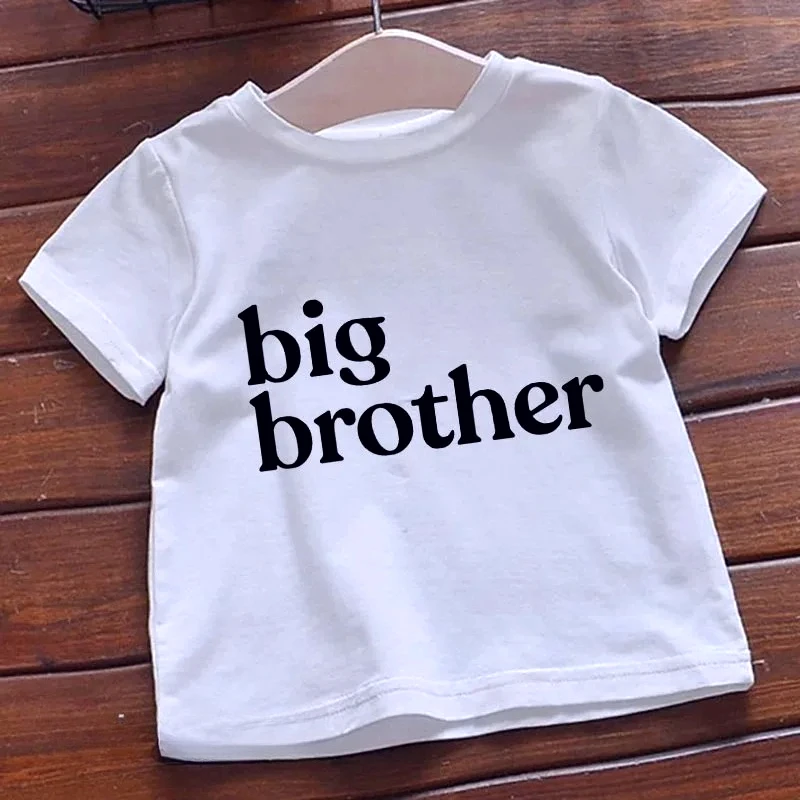 Big Brother Big Sister Kids Summer Girls & Boys Funny Tshirt Children Print T-shirt Fashion Casual Baby White Clothes New 2026