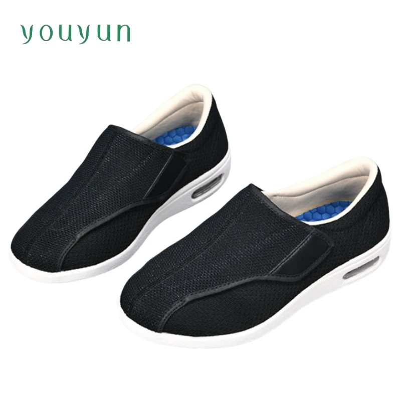 Autumn Nylon buckle Large Opening Easy to Wear and Take Off Middle aged, Elderly Casual Shoes Anti slip unisex Walking Shoes