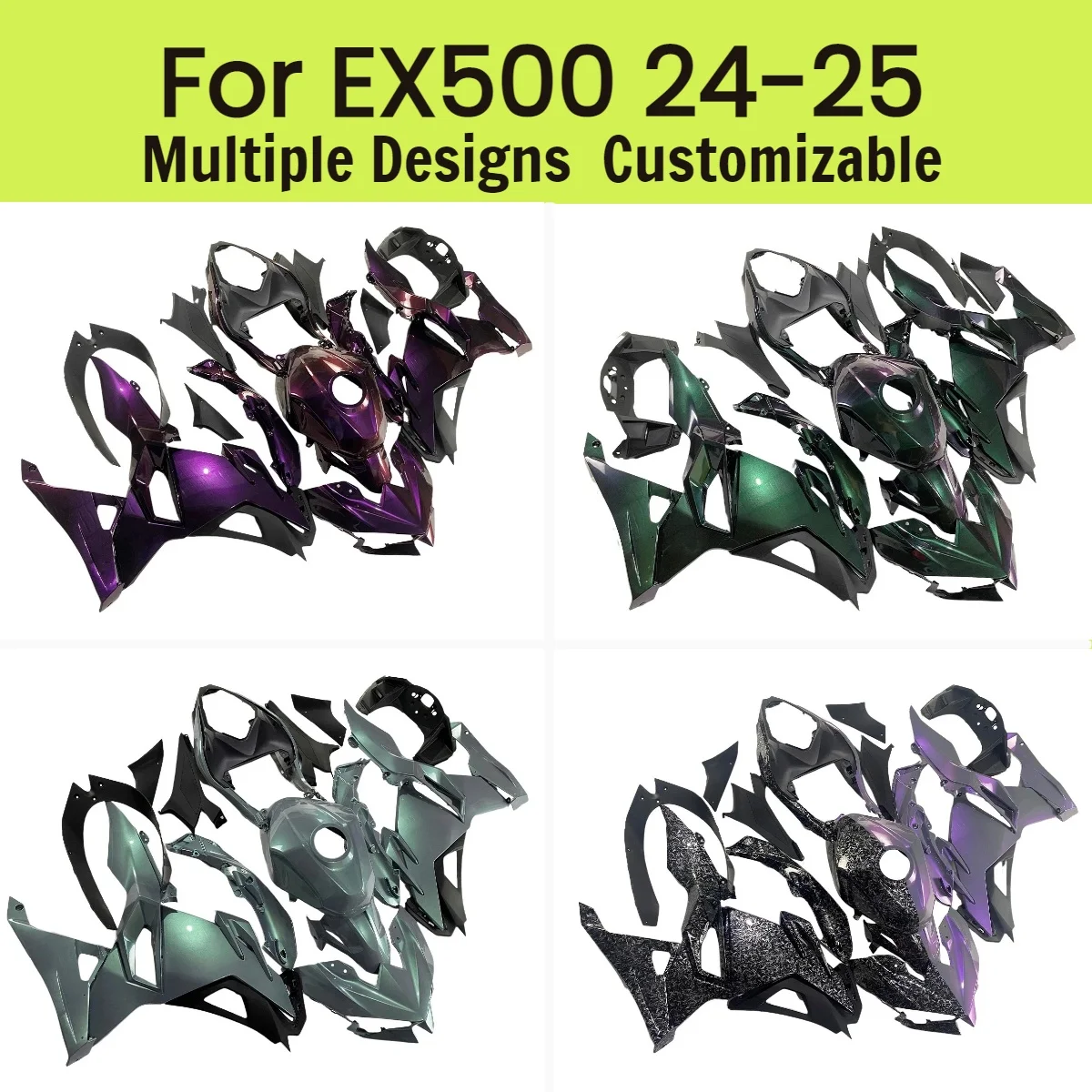 

For Kawasaki EX500R 2024 2025 High Quality Fairings Ninja500 24 25 Motorcycle Fairing Kit ABS Injection