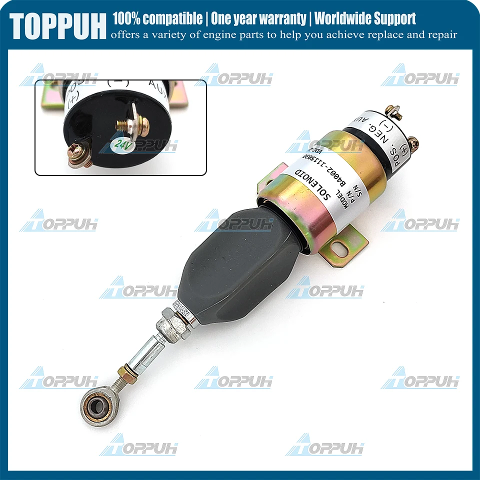 1pc Fuel Shut Off Stop Solenoid B4002-1115030 24V For Komatsu PC60-7 PC120-7 PC200-7 Excavator