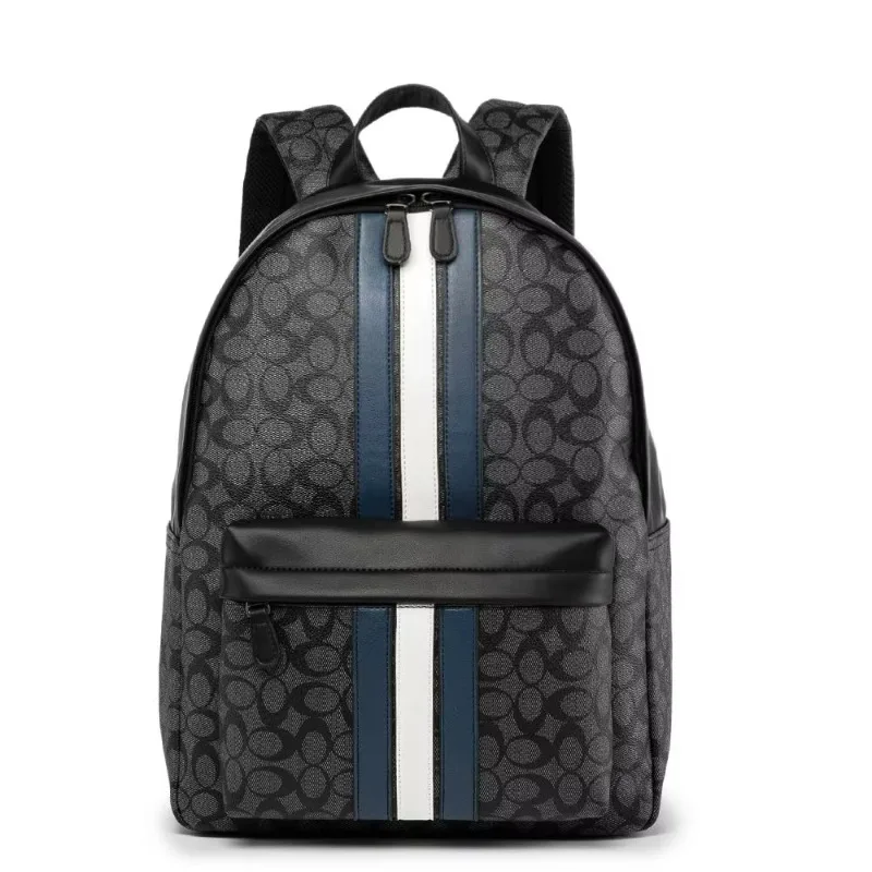 

New Business Travel Light Luxury Men's Backpack Fashion Trend Splicing Color Contrast Business Large Capacity Backpack