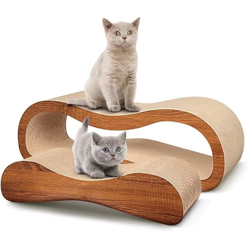 

2 in 1 Cat Scratcher Cardboard Lounge Bed, Cat Scratching Board, Durable Board Pads Prevents Furniture Damage,Large