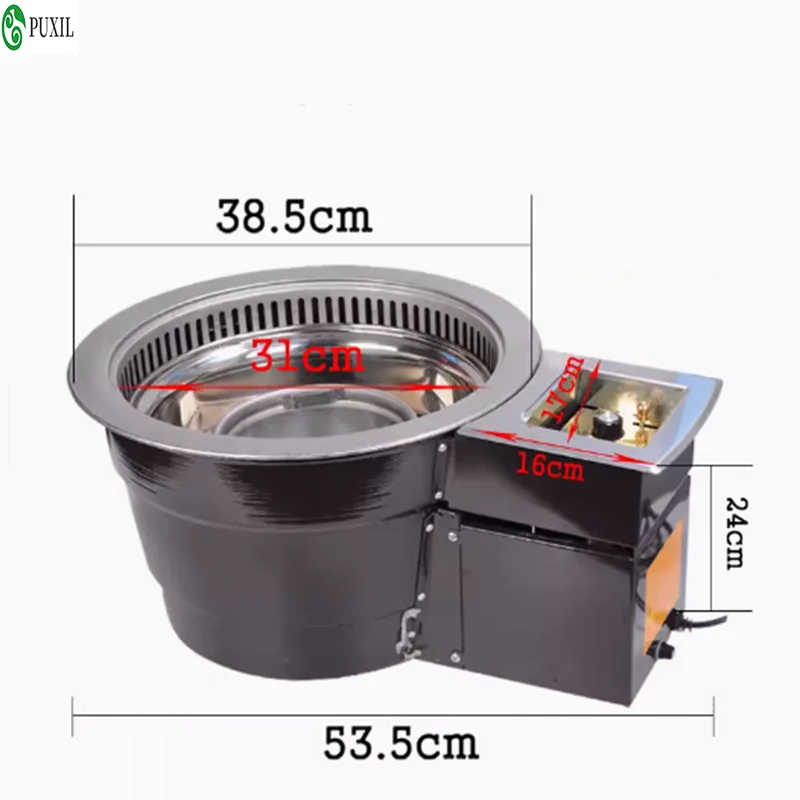 Electric Smokeless Meat Grill Commercial Embedded Self-service Built-in Barbecue Grill BBQ Cook Griddle Home Kitchen Appliances