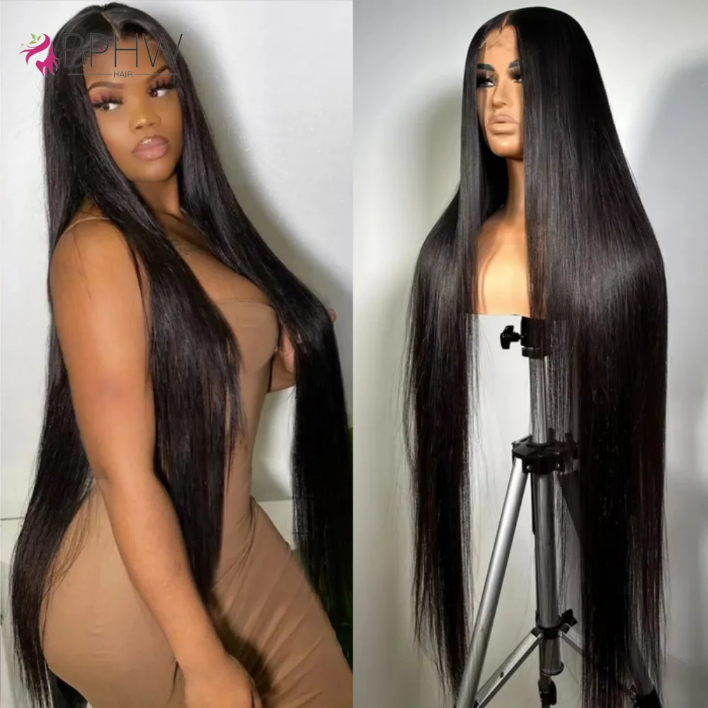 

Invisible Strap Long Wig Straight Human Hair Wigs Natural Color 360 Full Hd Lace Front Wigs For Black Women HD Transparent Wigs