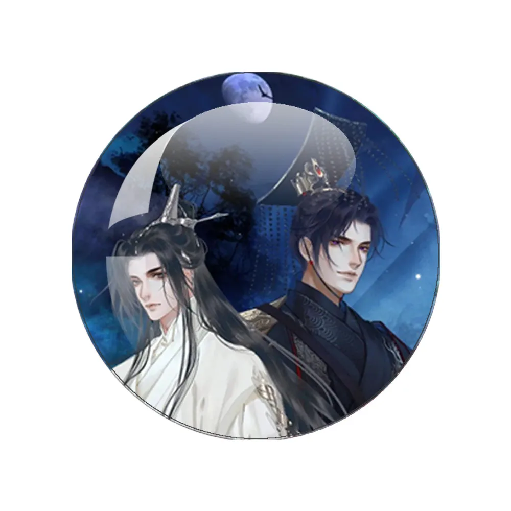 Anime The Husky And His White Cat Shizun Mo Ran Chu WanNing 12mm-40mm Round Photo Glass Cabochon Demo Flat Back Making Findings