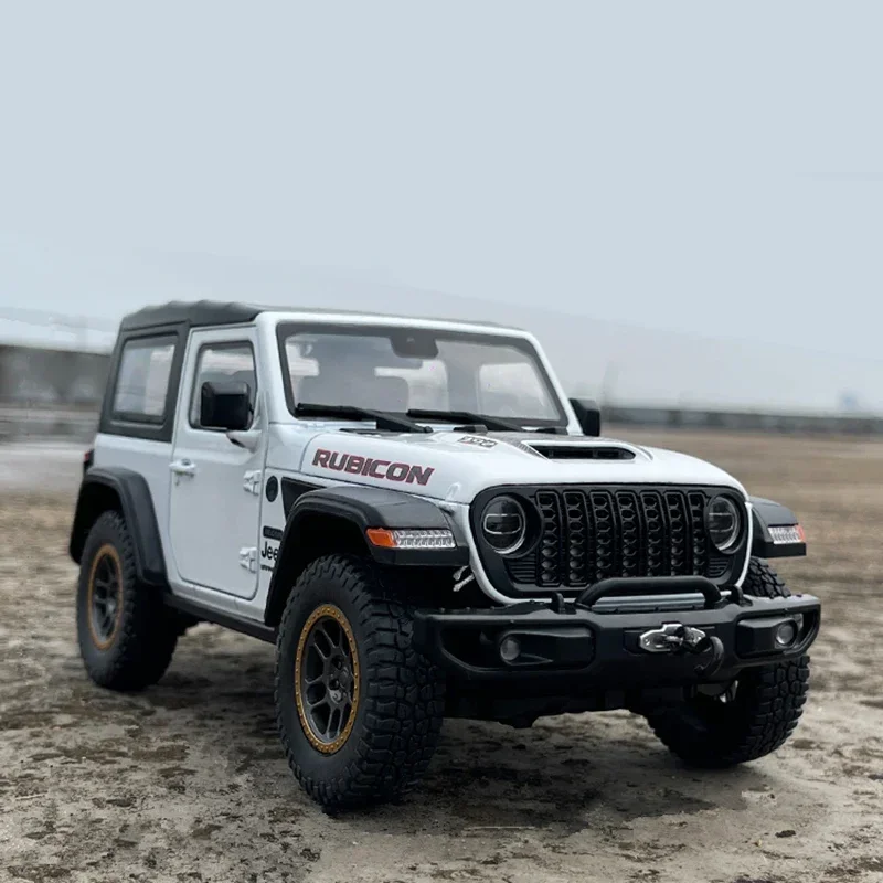 Large Size 1:18 Jeeps Wrangler Rubicon Alloy Car Model Diecasts Metal Off-road Vehicles Car Model Sound and Light Toys Gift