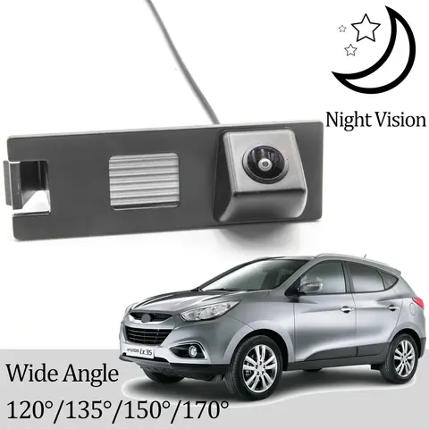 CCD HD AHD Fisheye Telecamera posteriore per Hyundai IX35 2009 2010 2011 2012 2013 2014 2015 Auto Reverse Parcheggio Monitor Visione notturna