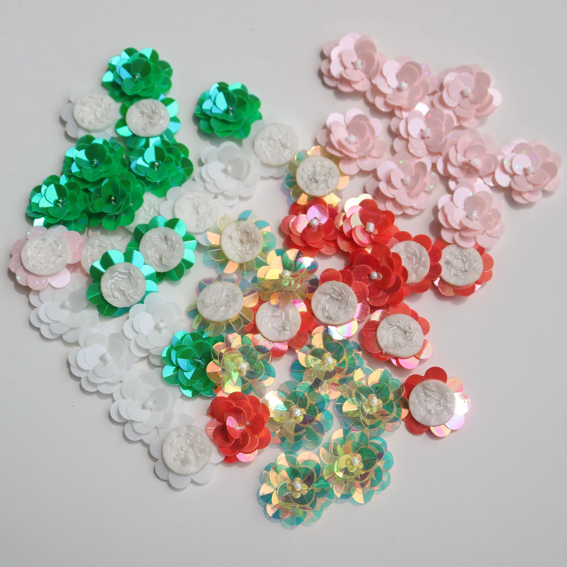 10 Stück/Set Blumen-Perlen-Applikationen für Kleidung DIY Strass-Pailletten Aufnähbare Stickerei-Applikationen Parche Ropa – Detail 7