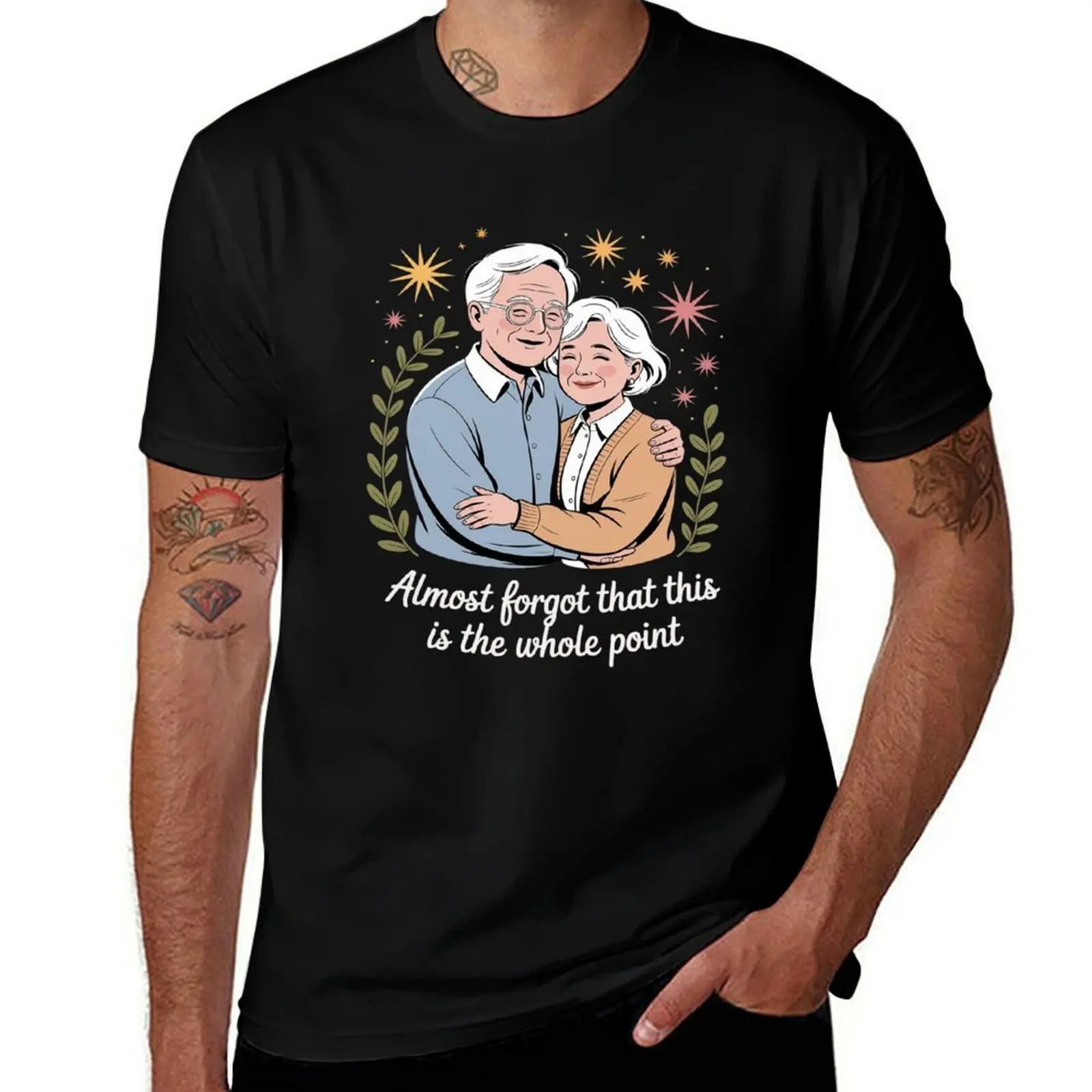 

Almost Forgot that this is the whole point, love T-Shirt shirts graphic tee cotton man t-shirts plain black t shirts men