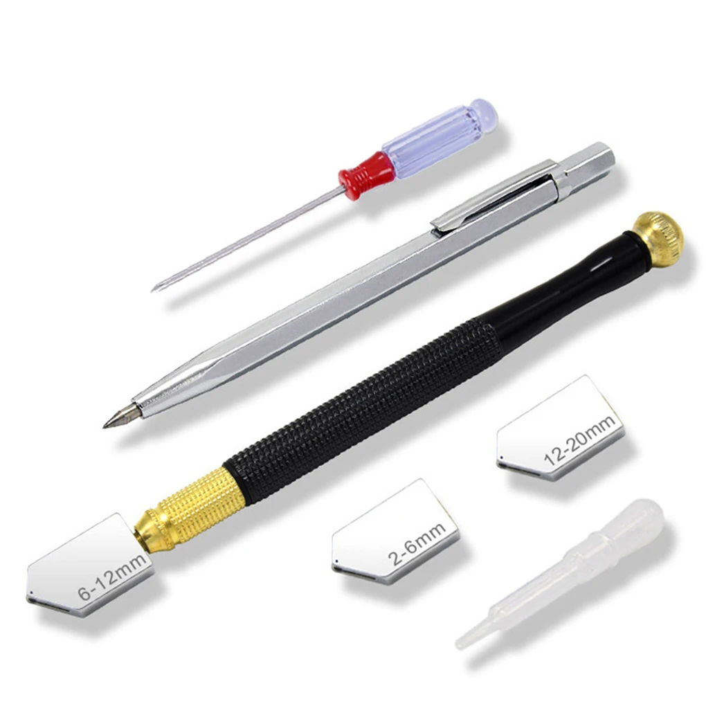 Glass Cutter Tool Kit Easy To Safe And Reliable Glass Cutting Tool Wide Application Glass Cutter Set B