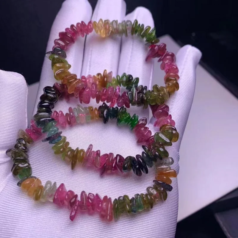 Tourmaline Small Bracelet with Shape Rainbow Color Women's Jewelry