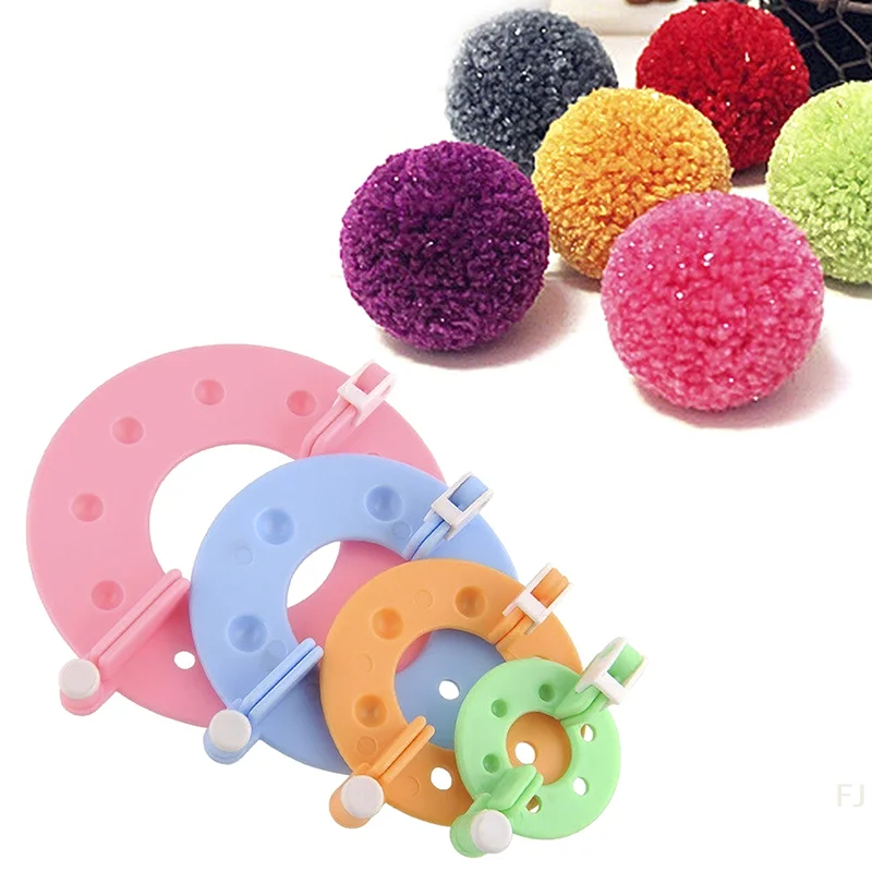 

[YU]8PCS 4 sizes Fluff Ball Weaver PomPom Maker Knitting Loom Kit