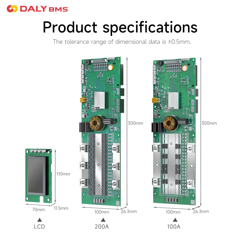 DALY BMS Smart BMS LiFePo4 8S 16S Batterie BMS Haushalts-Energiewechselrichter DEYE 100A 200A