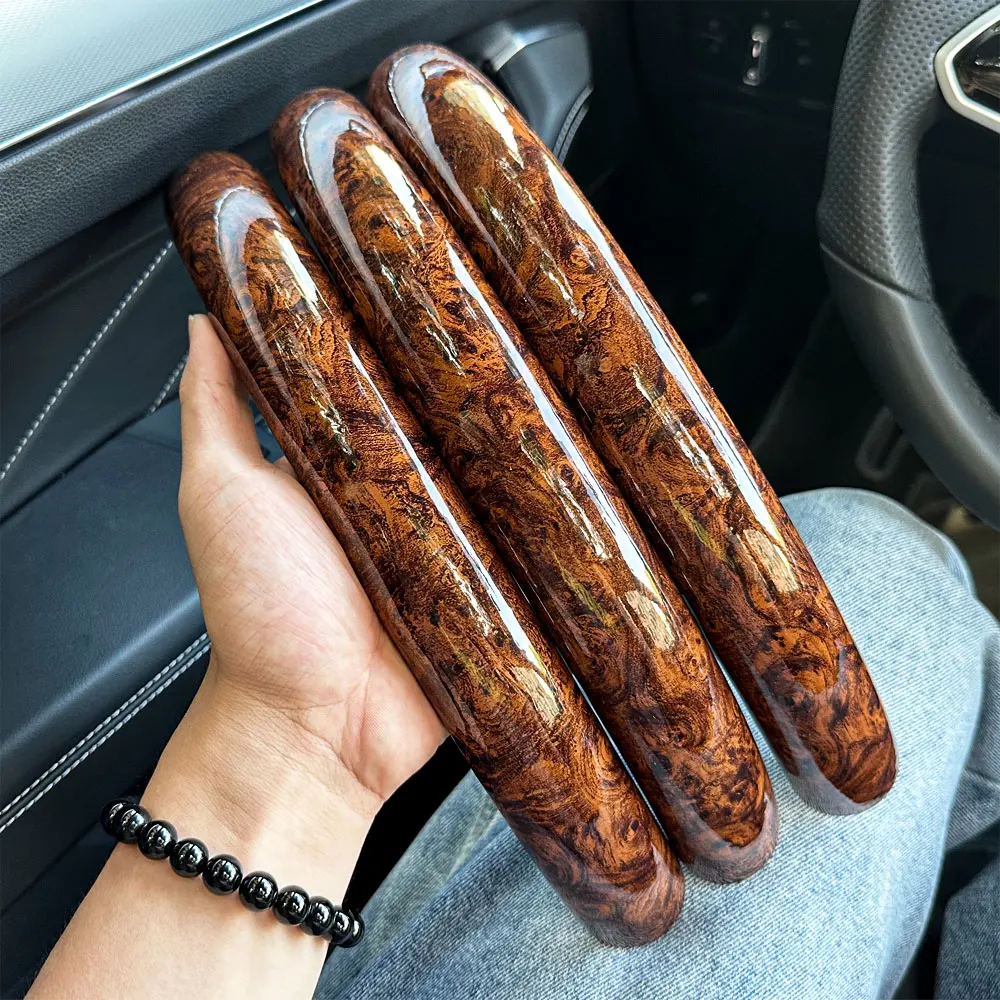 

1 пара автомобильных чехлов на руль, усилитель из микроволокна, кожа, декоративные аксессуары для салона автомобиля, универсальное углеродное волокно