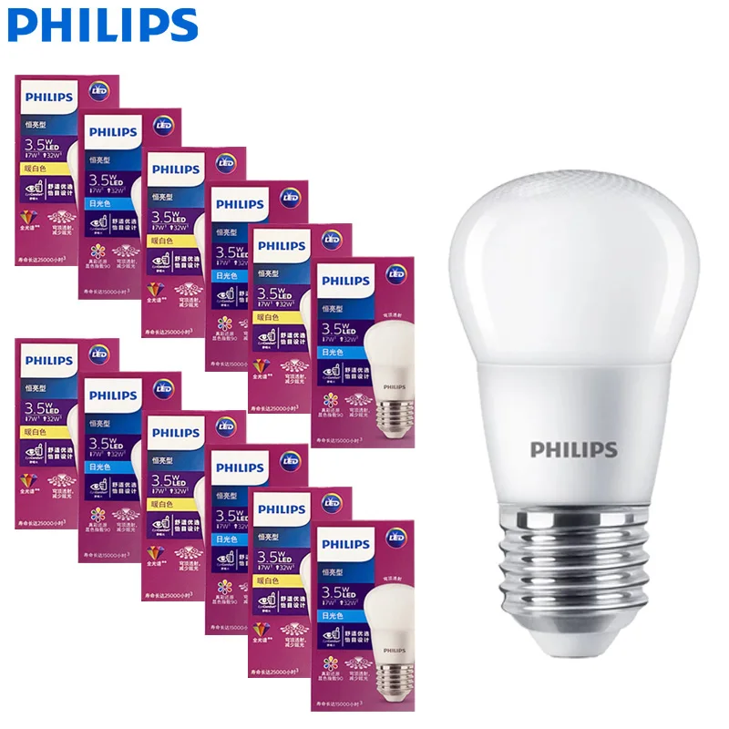 Philips MyCare Series P45 LED Golf Bulb 3.5W (32W Incandescent Equivalent) 3000K Warm White 6500K Cool White Original Small Hous