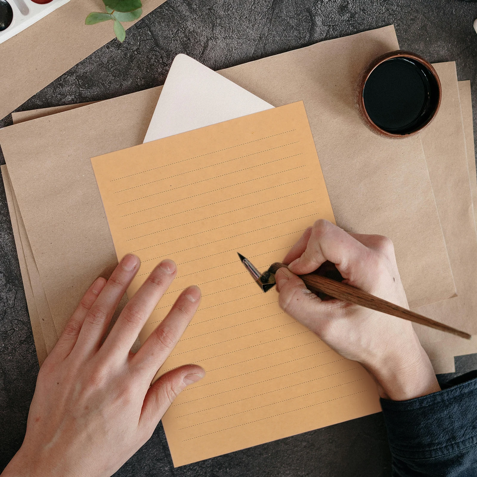 1 set 1 Set Vintage Letter Envelope Kit Thick Blank Writing Paper Creative Stationery Set For Notes Messages Paper Letter Kit