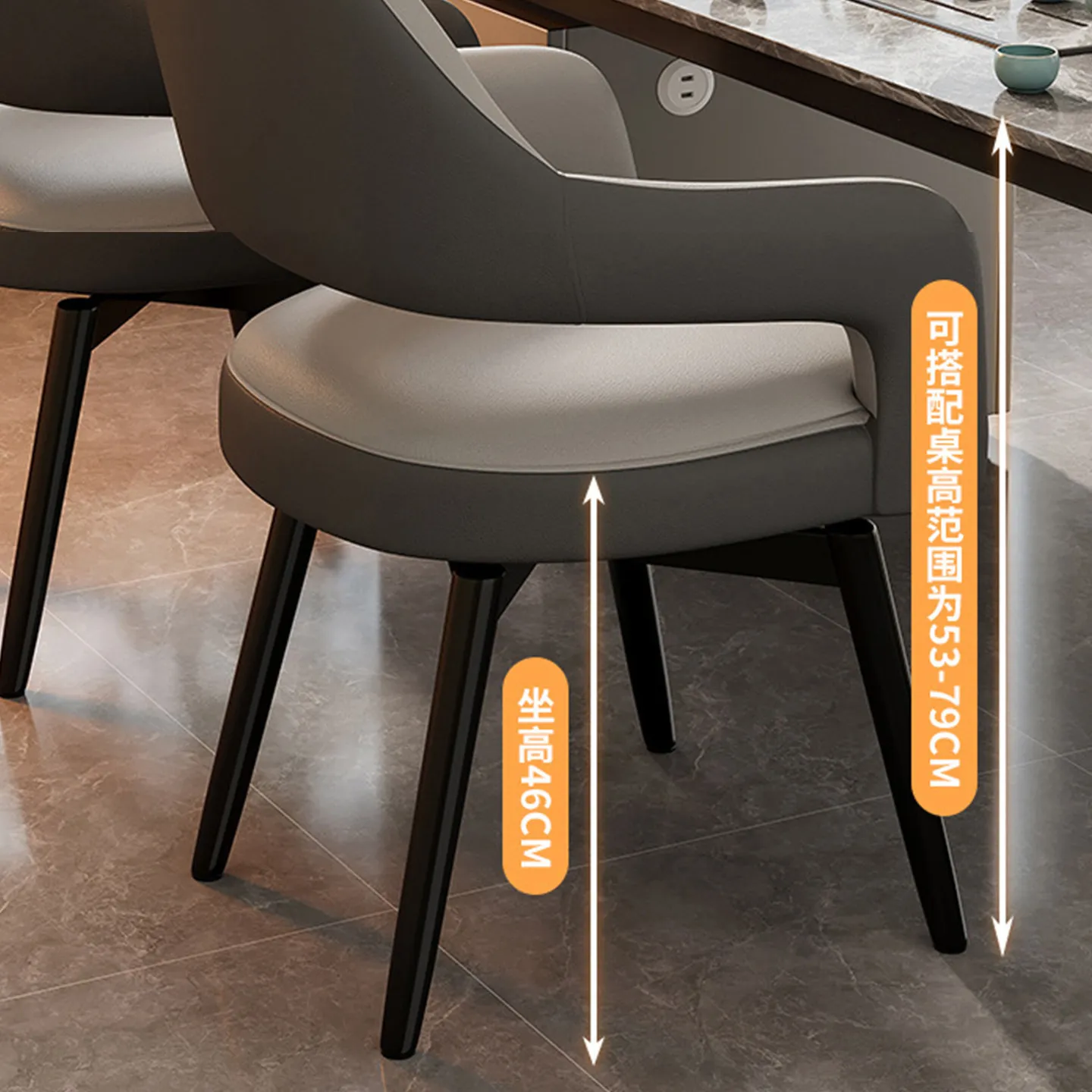 Italian Modern Hollow Backrest Silent Swivel Dining Chair Home Restaurant Study Vanity Lounge Office Seat Decor Furniture