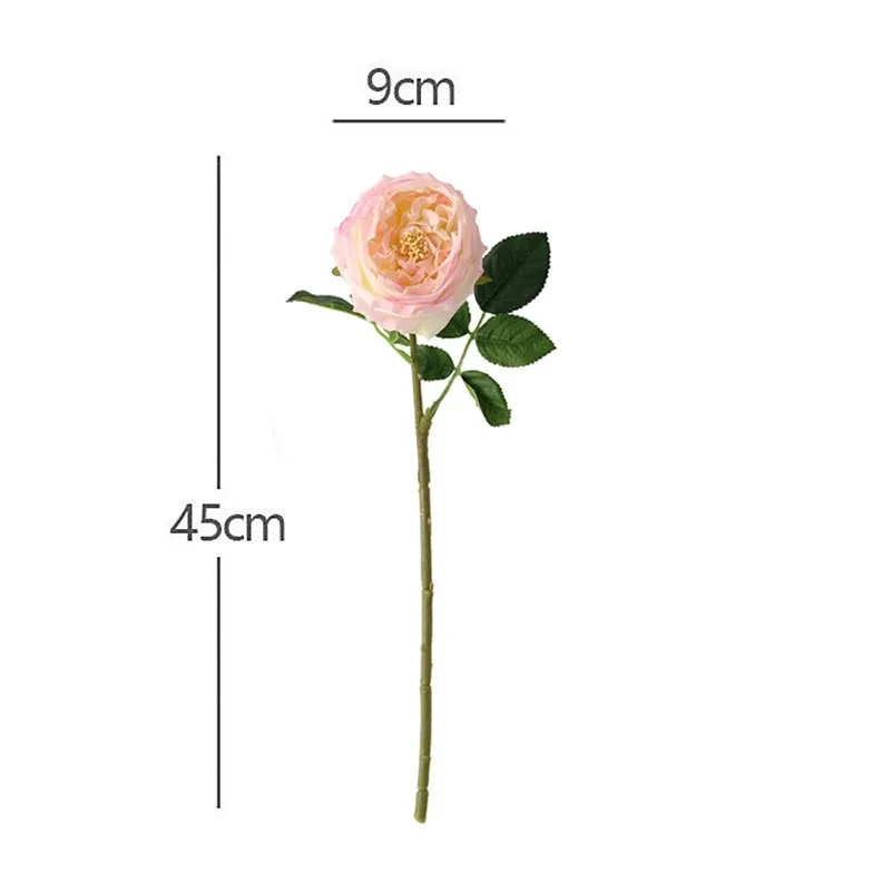 1pcs Real Touch Roses Flower Artificial Latex Royal Peonies Flowers White Fake Flower Peony for Wedding Home Decoration