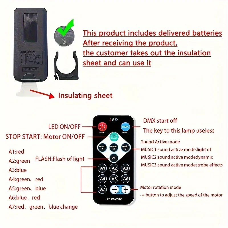 1pc Starry Projector Light With 7 Color Patterns & Remote Control, Polar Projector Night Light For Bedroom Atmosphere