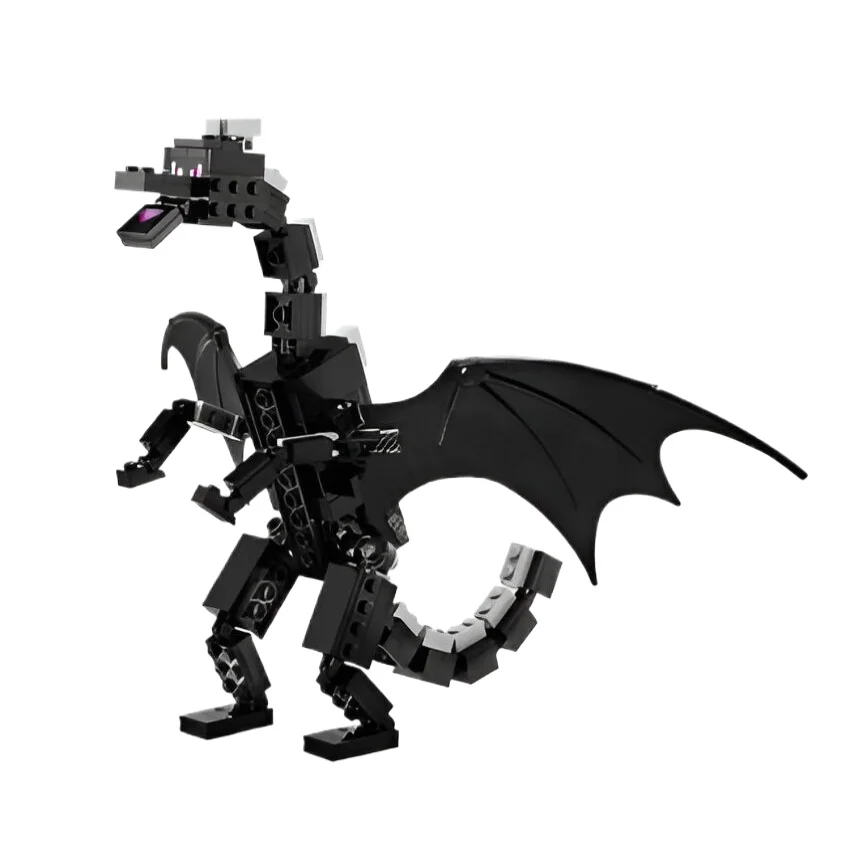 Pixel Block World Building Block Battle Final Dragon The Ender Dragon Assembly Building Block Model Boy Toy Christmas Gift