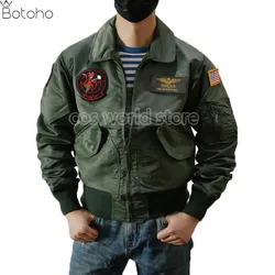 Top Gun Maverick Cosplay Costume Pilot Nylon Waterproof Short Jacket  Airforce Uniform Military Style Aviation Jumpsuit Overalls