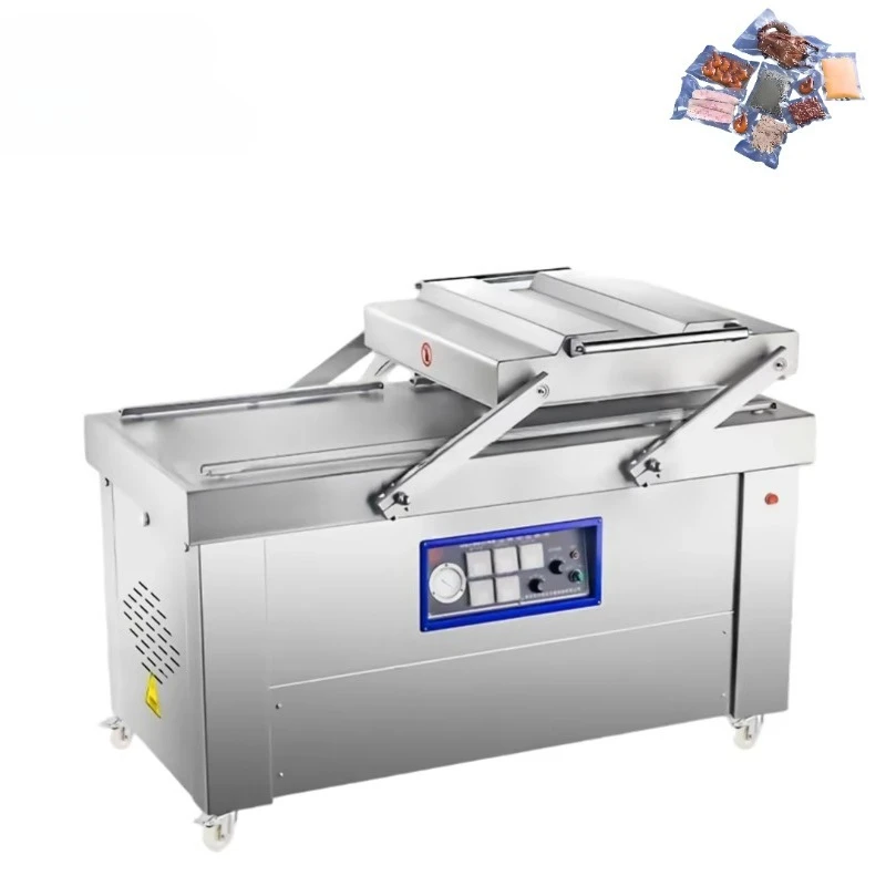 FKJX Fresh-keeping Vacuum Sealing Machine Double Chamber Packaging Prefabricated Dishes Corn Dumplings Vacuum Packaging