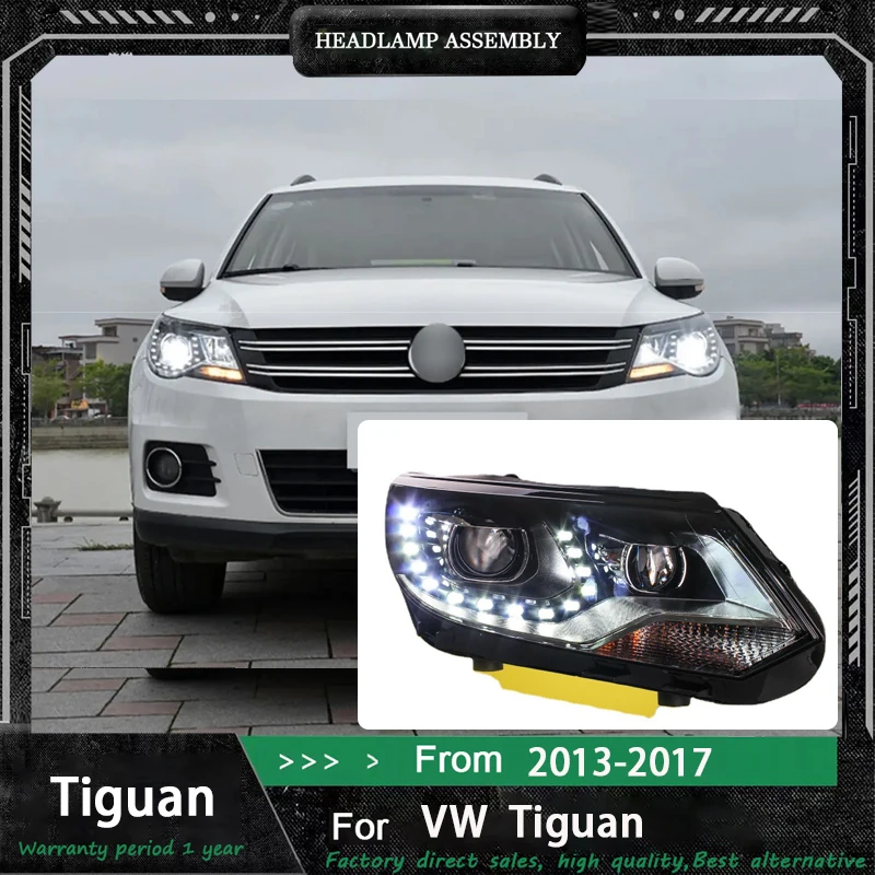 

Car Styling for VW Tiguan Headlights 2013-2016 Tiguan LED Headlight DRL Hid Head Lamp Angel Eye Bi Xenon Beam Accessories