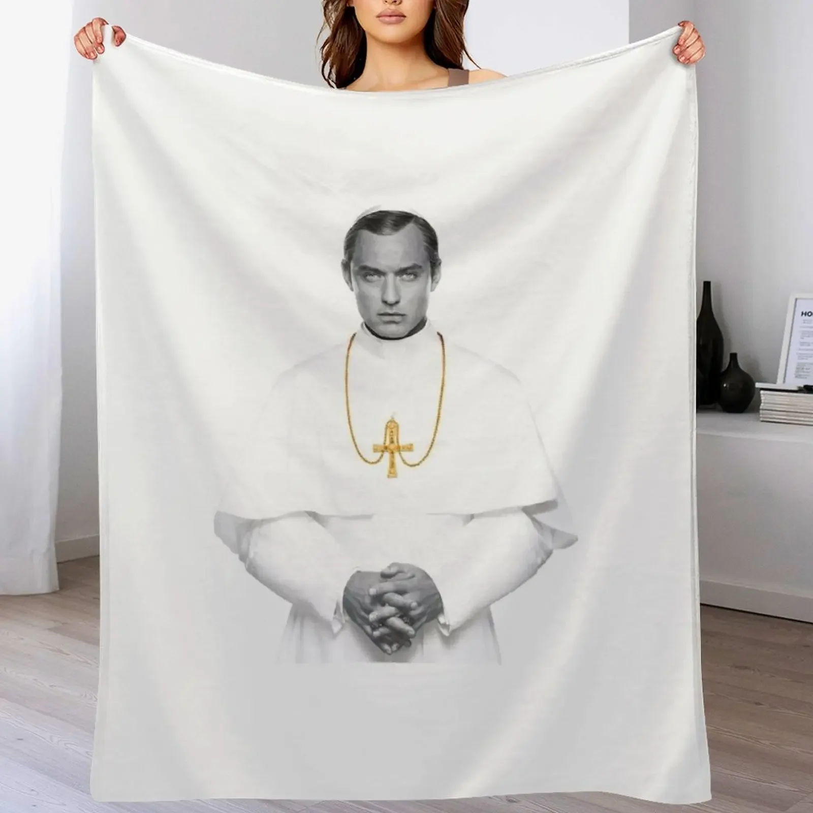 Lenny Belardo - Young Pope Pius XIII - Jude Law Throw Blanket Warm Throw Blanket Gift for Anniversary