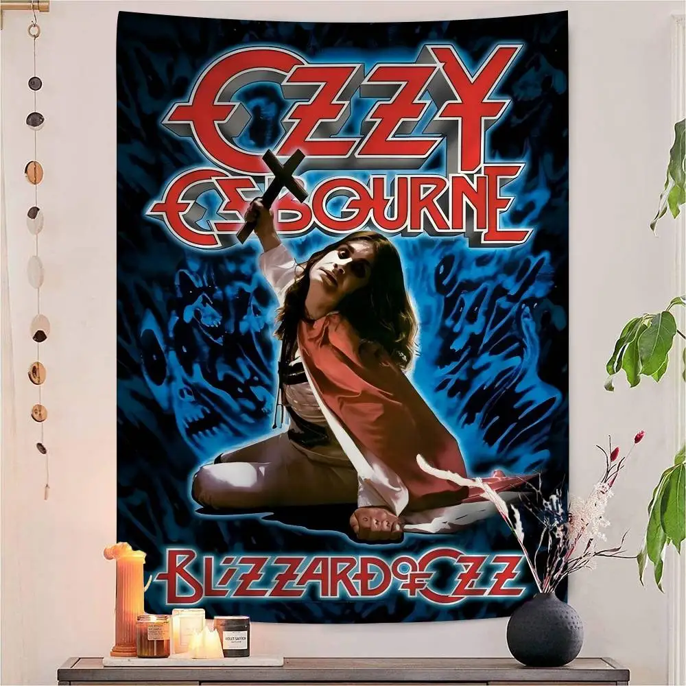 الثقيلة المعادن الفرقة روك أوزي أوزبورن الفرقة الكرتون نسيج الهبي زهرة جدار السجاد النوم ديكور ديكور فني للمنزل